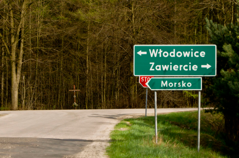 current Polish roadsign