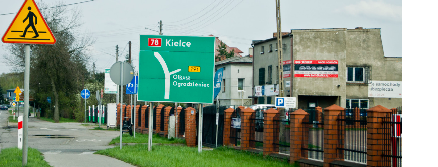 current Polish roadsign